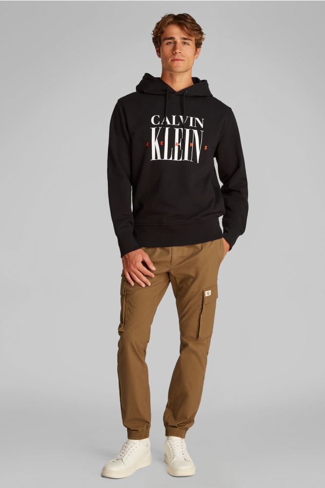 SERIF FONT GRAPHIC HOODIE J30J327520 CK BLACK